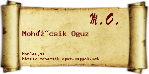 Mohácsik Oguz névjegykártya
